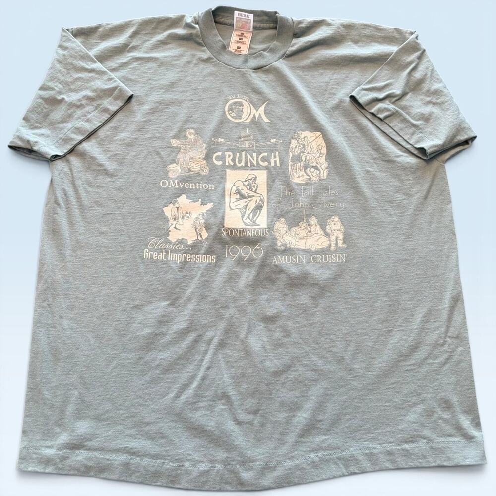 Vintage Odyssey Of The Mind Shirt Mens 2XL Green 1996 T-Shirt Fruit Of The Loom